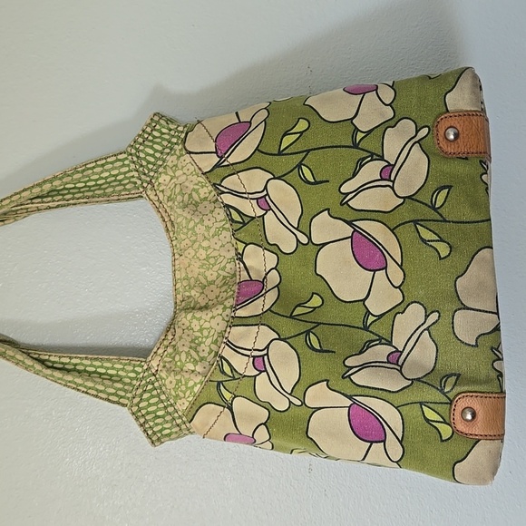Fossil Green Floral Print Bag - Picture 3 of 11